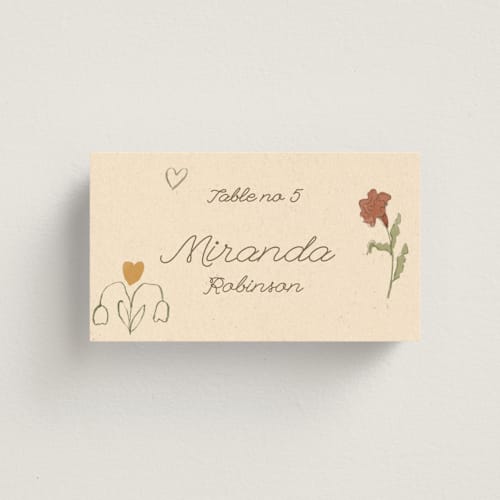This is a magic wedding place cards with standard by Sumak Studio called pure magic printing on signature in placecard