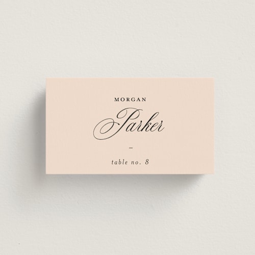 This is a peony wedding place cards with standard by Sara Hicks Malone called westview printing on signature in placecard