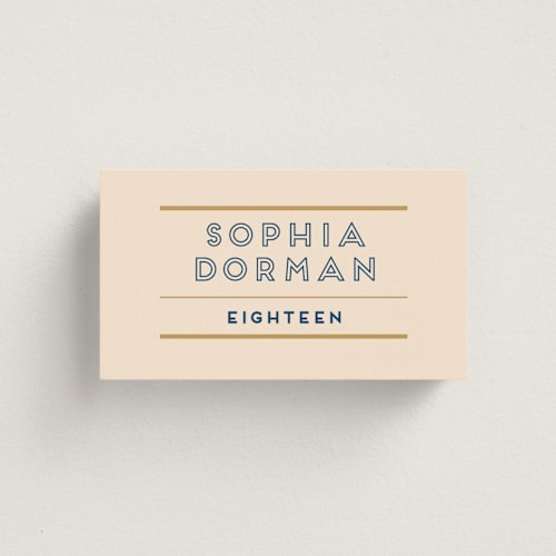 This is a latte wedding place cards with standard by Wonderland called street bistro printing on signature in placecard