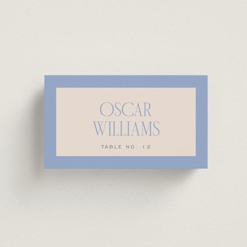 This is a canopy wedding place cards with standard by Pixel and Hank called threaded printing on signature in placecard