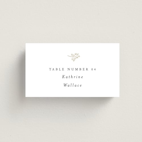 This is a cloud wedding place cards with standard by Design Lotus called sense and sensibility printing on signature in placecard