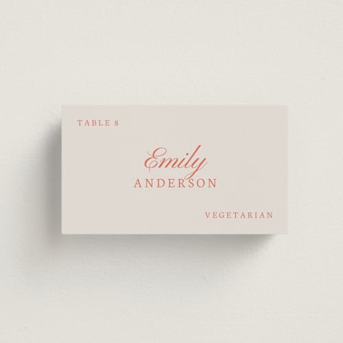 This is a spring wedding place cards with standard by elithing called subtle elegance printing on signature in placecard