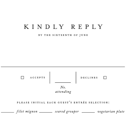 This is a obsidian rsvp postcards by Jennifer Postorino called delicate printing on signature in postcard