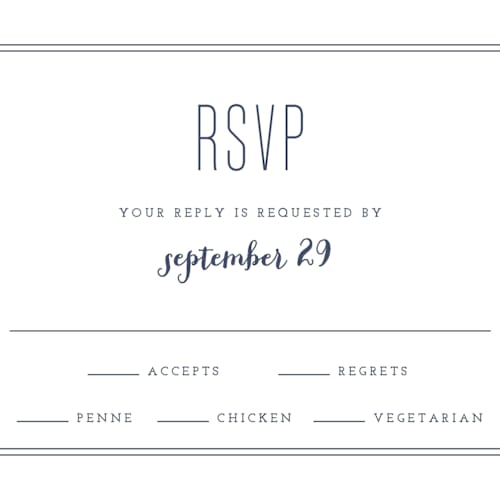 This is a marine rsvp postcards by Sandra Picco Design called down by the sea printing on signature in postcard