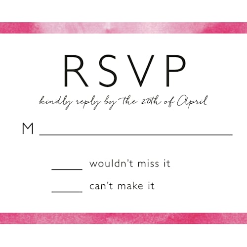 This is a magenta rsvp postcards by Laura Condouris called skyline - new york printing on signature in postcard