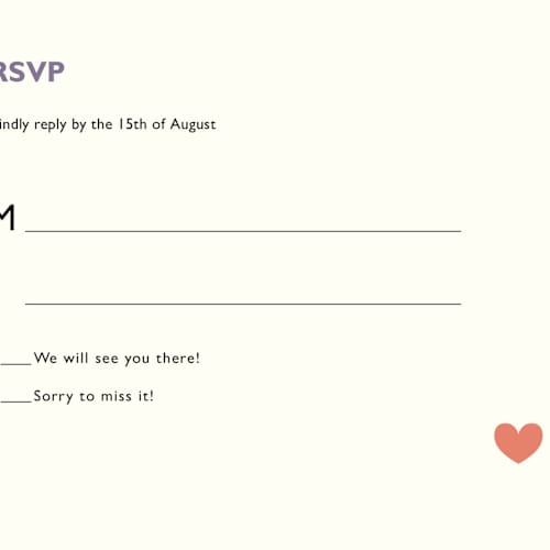 This is a lilac haze rsvp postcards by leslie hamer called destination printing on signature in postcard