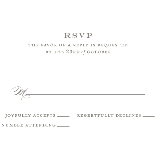 This is a ash rsvp postcards by Megan Davis called field printing on signature in postcard