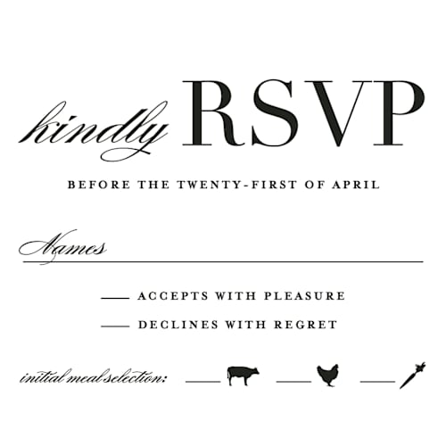 This is a tuxedo rsvp postcards by Lauren Chism called classic printing on signature in postcard