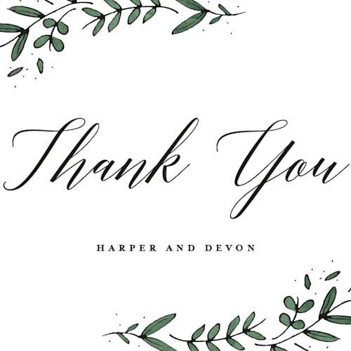 This is a fresh thank you postcards by Kelly Schmidt called floral wreath printing on signature in postcard