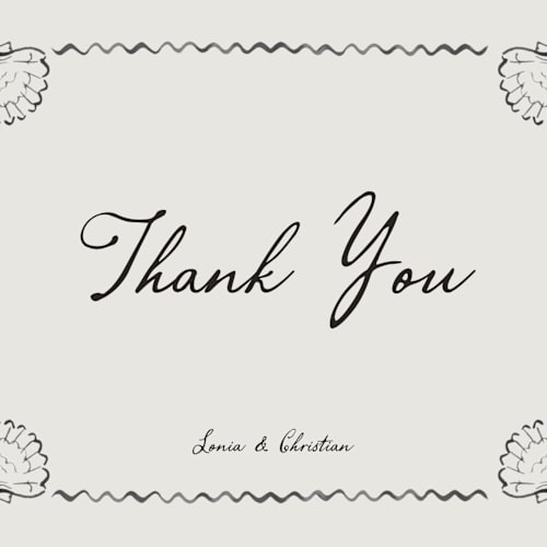 This is a rock thank you postcards by Pati Cascino called puglia printing on signature in postcard