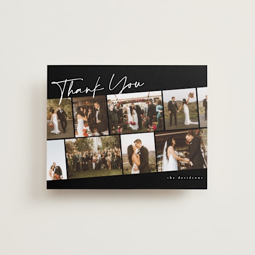 This is a ink wedding thank you cards with standard by Iveta Angelova called highlights printing on recycled smooth signature in standard