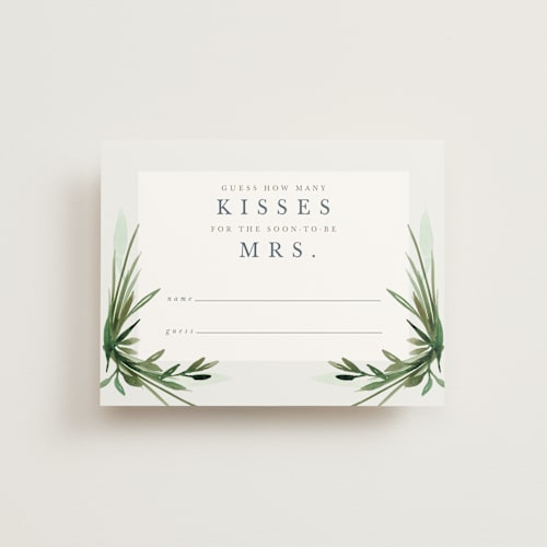 This is a fern bridal shower insert cards with standard by Kate Ahn called botanical frame printing on signature in standard