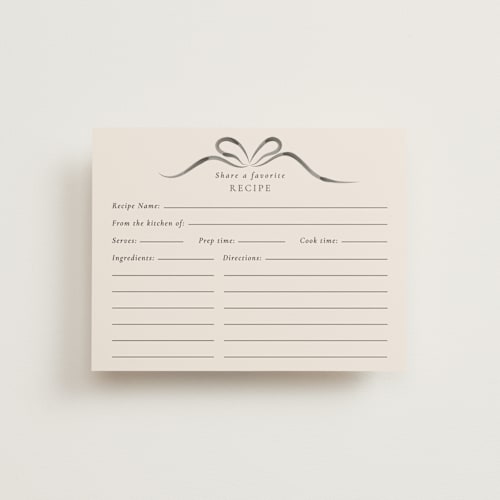 This is a tuxedo bridal shower insert cards with standard by Corinne Malesic called bow printing on signature in standard