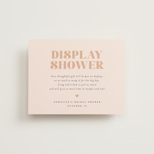 This is a petal bridal shower insert cards with standard by Sandra Picco Design called let's brunch printing on signature in standard