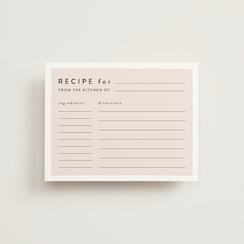 This is a blush bridal shower insert cards with standard by Lea Delaveris called brunch for the bride printing on signature in standard