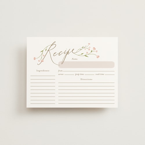 This is a petal bridal shower insert cards with standard by Jennifer Postorino called love is blooming printing on signature in standard