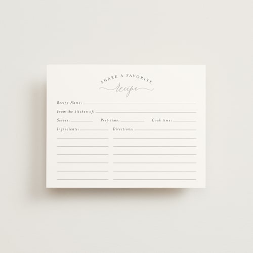 This is a waterlily bridal shower insert cards with standard by Melanie Kosuge called posh printing on signature in standard