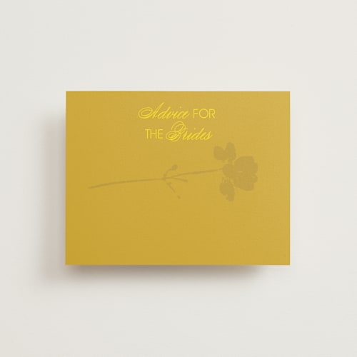 This is a island citrus bridal shower insert cards with standard by Morgan Kendall called bloom printing on signature in standard