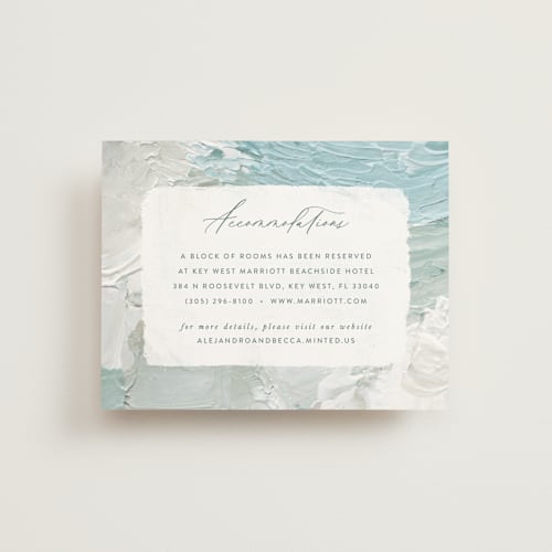 This is a aqua enclosure cards with standard by Hooray Creative called tidal wave printing on signature in standard