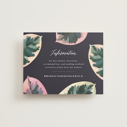 This is a midnight enclosure cards with standard by Hooray Creative called painterly plant printing on signature in standard