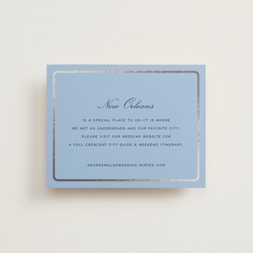 This is a sky enclosure cards with foil pressed by Megan Davis called aperitif printing on signature in standard