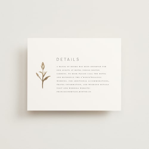 This is a cotton enclosure cards with foil pressed by Amy Kross called perennial printing on signature in standard