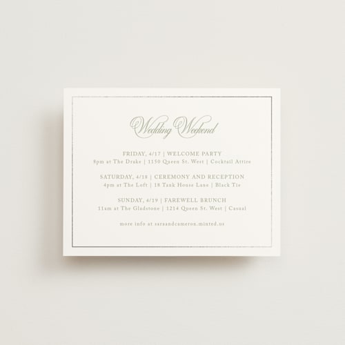 This is a garden enclosure cards with foil pressed by Kelly Schmidt called greenwood printing on signature in standard