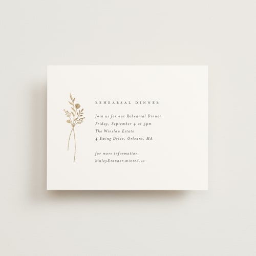 This is a cotton enclosure cards with foil pressed by Jennifer Postorino called wildflower printing on signature in standard