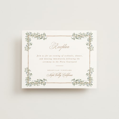 This is a lake reception cards with standard by Leah Bisch called arbour printing on signature in standard