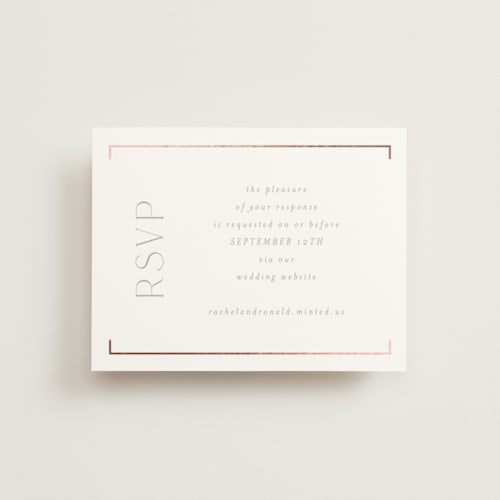 This is a snow rsvp cards with foil pressed by AK Graphics called bellino printing on signature in standard