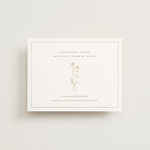 This is a chiffon rsvp cards with foil pressed by chocomocacino called kouignette printing on signature in standard