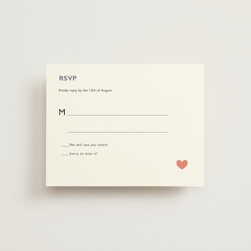 This is a lilac haze rsvp postcards by leslie hamer called destination printing on signature in postcard