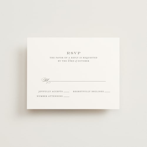 This is a ash rsvp postcards by Megan Davis called field printing on signature in postcard
