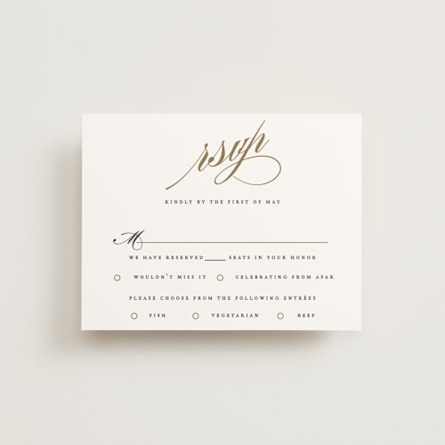 This is a antique rsvp postcards by Jennifer Postorino called flourish printing on signature in postcard