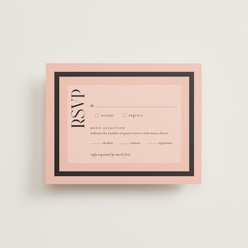This is a onyx rsvp cards with standard by Eric Clegg called elance printing on signature in standard