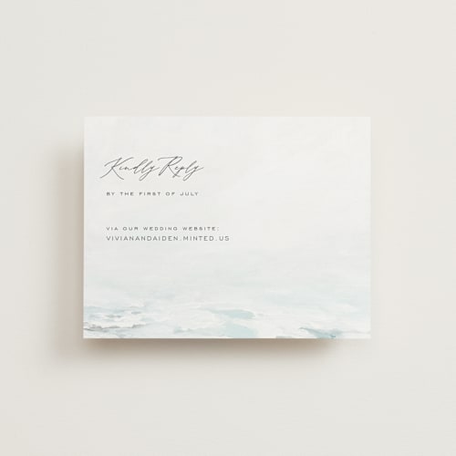This is a sky rsvp cards with standard by Nicoletta Savod called at sea printing on signature in standard