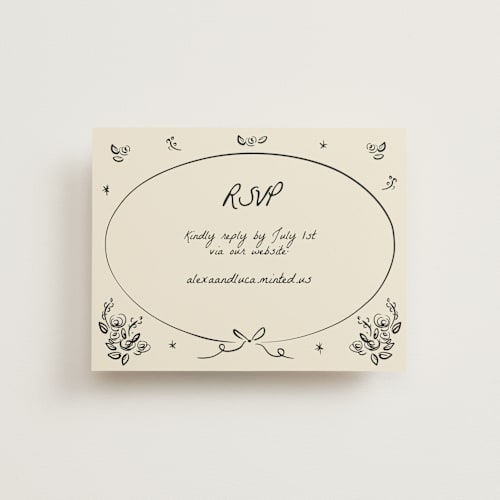 This is a vanilla rsvp cards with standard by Ani Somi called roses printing on signature in standard