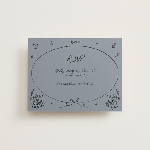 This is a sky rsvp cards with standard by Ani Somi called roses printing on signature in standard