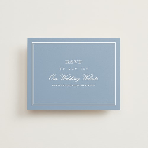 This is a chesapeake rsvp cards with standard by Stacey Meacham called engraved names printing on signature in standard