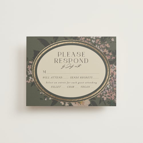 This is a thyme rsvp cards with foil pressed by Itsy Belle Studio called madison printing on signature in standard