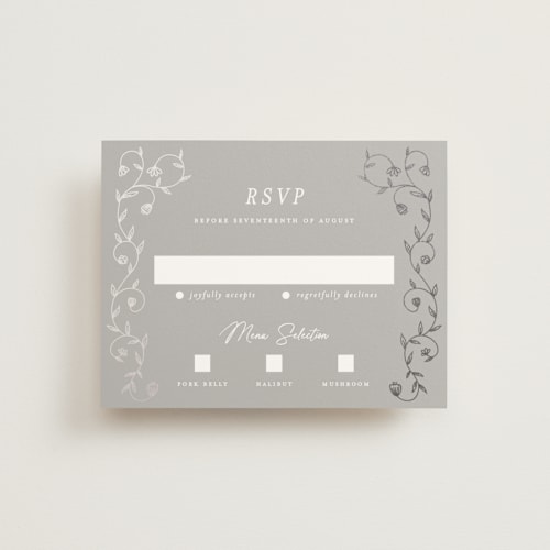 This is a moon rsvp cards with foil pressed by chocomocacino called cantuccini printing on signature in standard