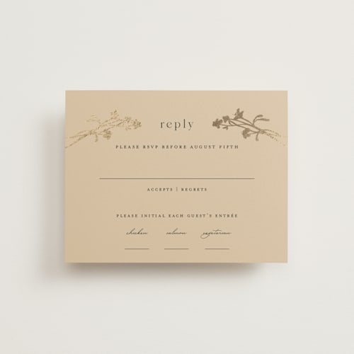 This is a blanc rsvp cards with foil pressed by Pati Cascino called floral enlace printing on signature in standard