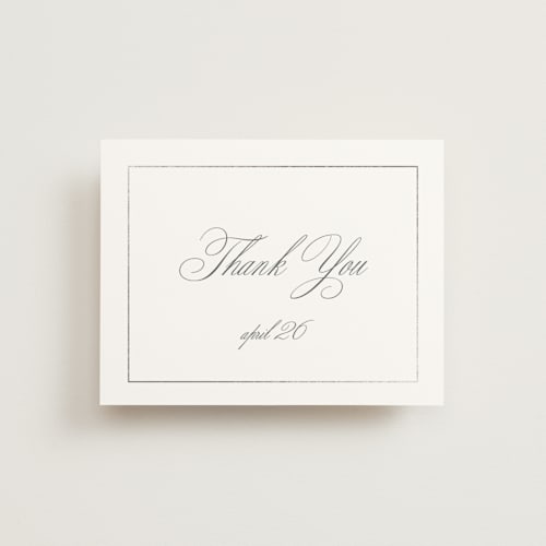 This is a sugar wedding thank you cards with foil pressed by chocomocacino called toulomotiri printing on signature in standard