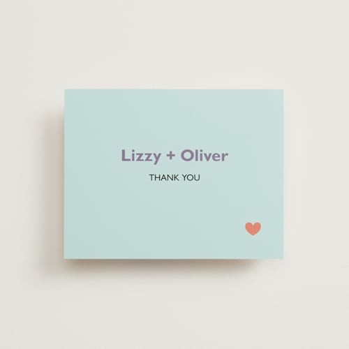 This is a lilac haze thank you postcards by leslie hamer called destination printing on signature in postcard