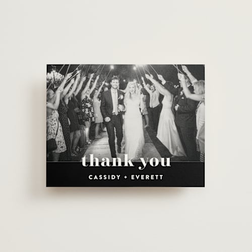 This is a cotton thank you postcards by Christie Garcia called key ingredients printing on signature in postcard