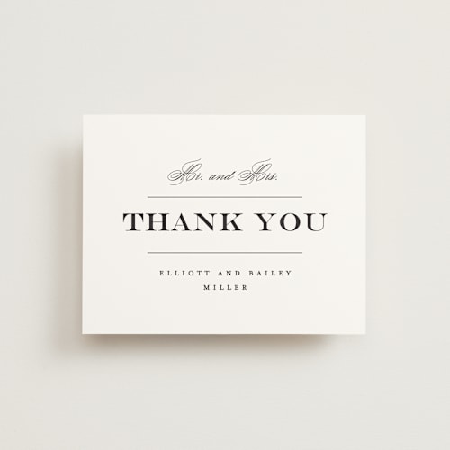 This is a onyx thank you postcards by Lauren Chism called downtown printing on signature in postcard