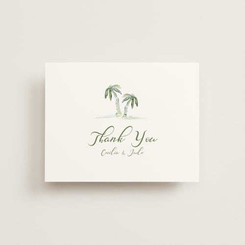 This is a celeste wedding thank you cards with standard by Pati Cascino called alento printing on strathmore in standard