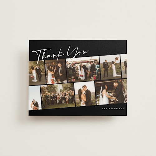 This is a ink wedding thank you cards with standard by Iveta Angelova called highlights printing on strathmore in standard
