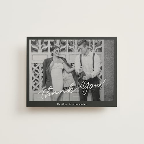 This is a deep sea wedding thank you cards with standard by Adelyn T. called photograph scribble printing on strathmore in standard