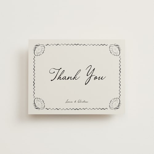 This is a rock wedding thank you cards with standard by Pati Cascino called puglia printing on strathmore in standard